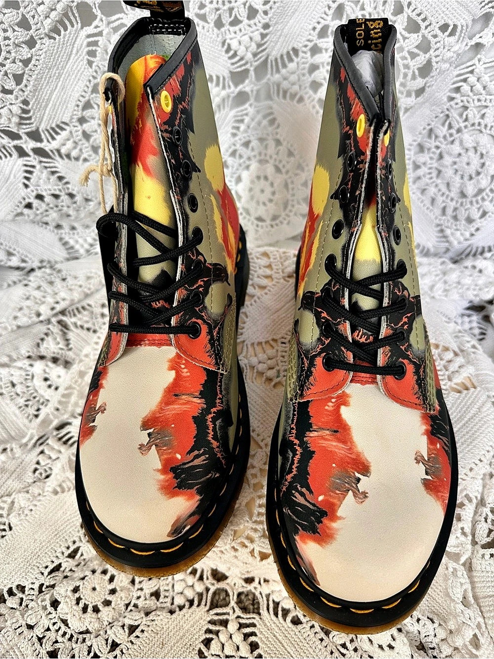 Dr. Martens 1460 x Tate Museum Collab 'Volcanic Flare' Leather Boots - New With - Picture 5 of 15